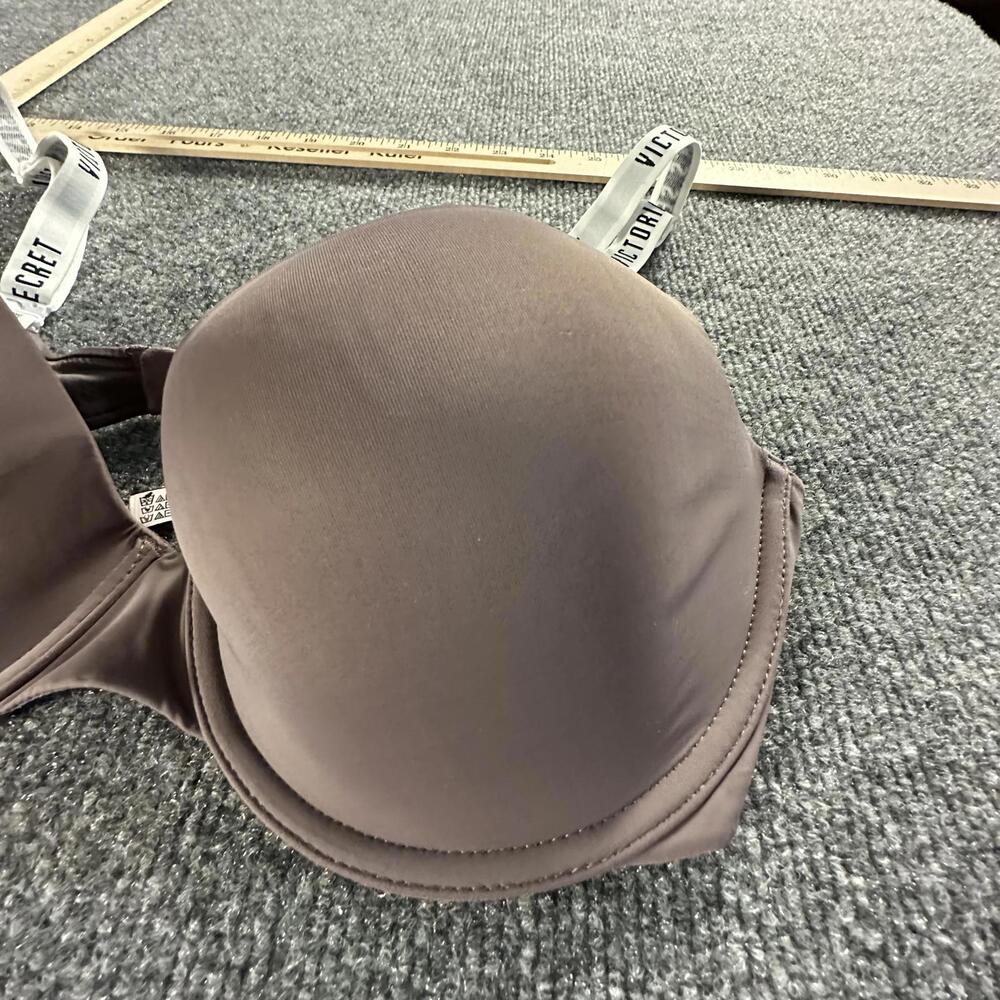 Victoria's Secret T-Shirt‎ Lightly Lined Scoop Demi Bra Logo Strap 34DD #532 - Picture 9 of 11